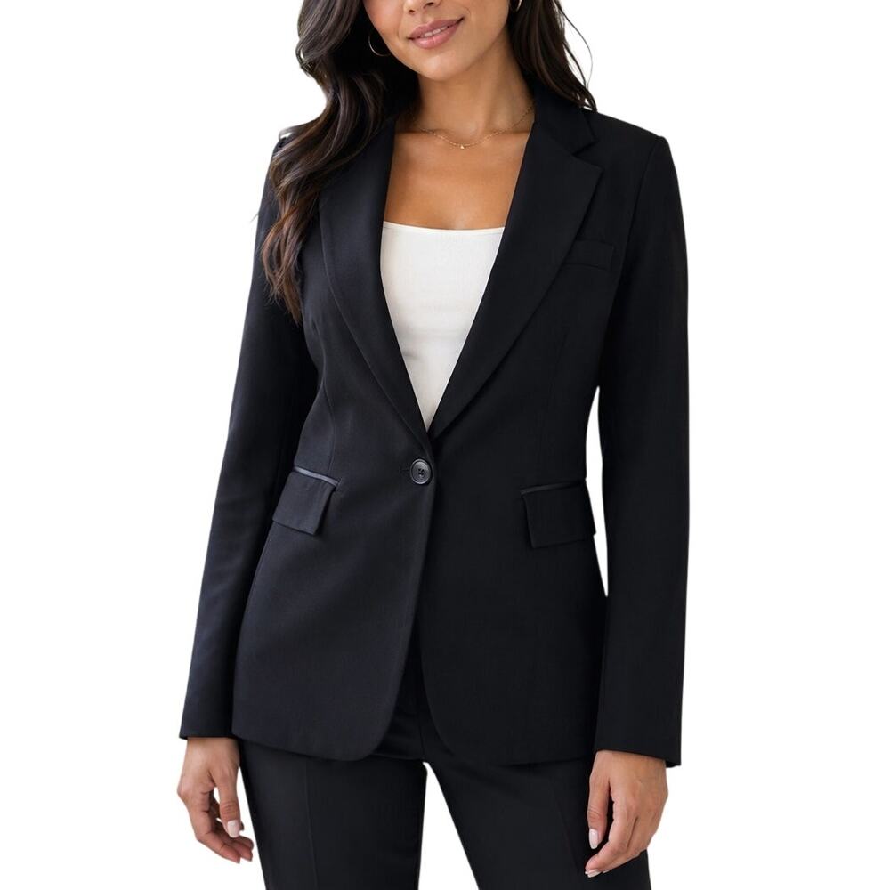 1.STATE Black Crepe Blazer 6 NWT Office Siren Corporate Chic Nordstrom